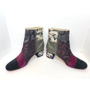 Rare Anthropologie Bettye Mueller Cyd patchwork boho booties ankle boots, Size 9